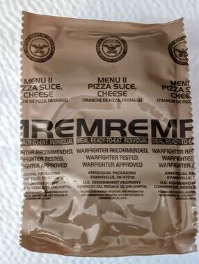 MRE Pizza Slice Cheese Menu 11 Military Surplus 2027 Test Date Smaller Packaging